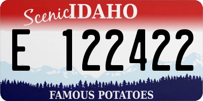 ID license plate E122422