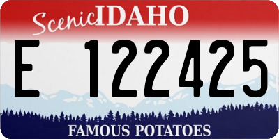 ID license plate E122425