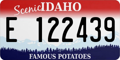 ID license plate E122439