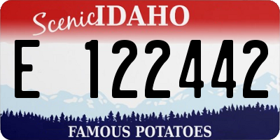 ID license plate E122442