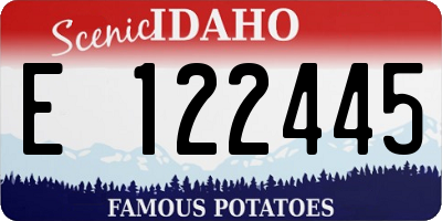 ID license plate E122445