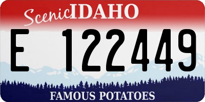 ID license plate E122449