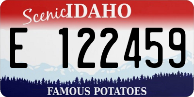 ID license plate E122459