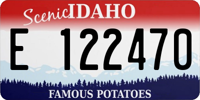 ID license plate E122470