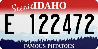 ID license plate E122472