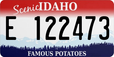 ID license plate E122473
