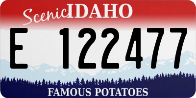 ID license plate E122477
