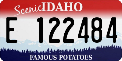 ID license plate E122484