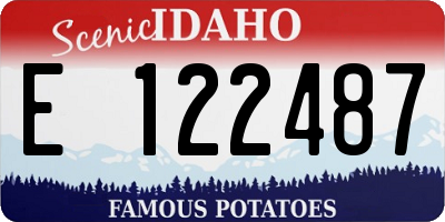 ID license plate E122487
