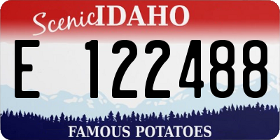 ID license plate E122488