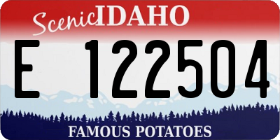 ID license plate E122504