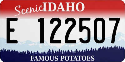 ID license plate E122507