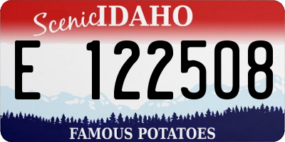 ID license plate E122508