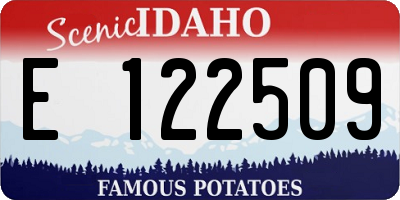 ID license plate E122509