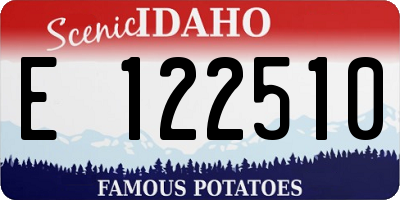 ID license plate E122510