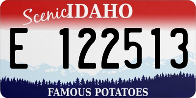 ID license plate E122513