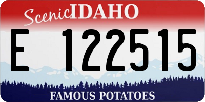 ID license plate E122515