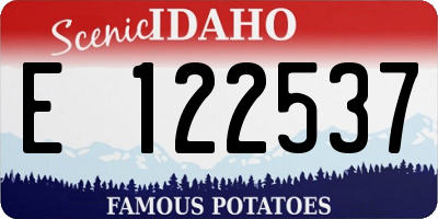 ID license plate E122537