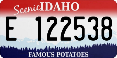 ID license plate E122538