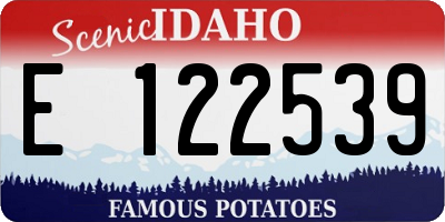 ID license plate E122539