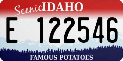 ID license plate E122546