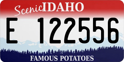 ID license plate E122556