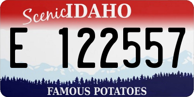 ID license plate E122557
