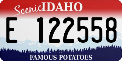 ID license plate E122558