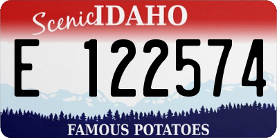 ID license plate E122574