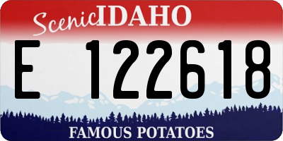 ID license plate E122618