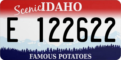 ID license plate E122622