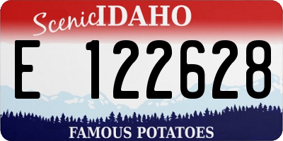 ID license plate E122628