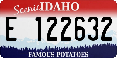 ID license plate E122632