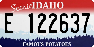 ID license plate E122637