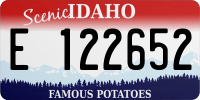 ID license plate E122652