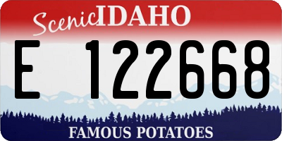ID license plate E122668