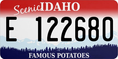 ID license plate E122680