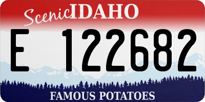 ID license plate E122682