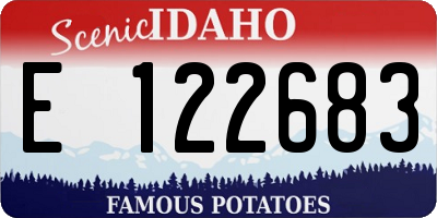 ID license plate E122683