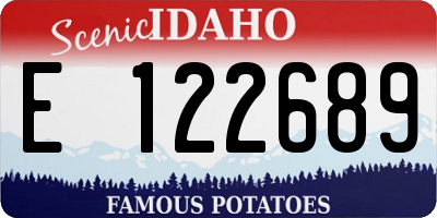 ID license plate E122689