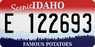 ID license plate E122693