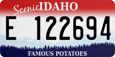 ID license plate E122694