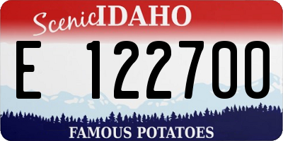 ID license plate E122700