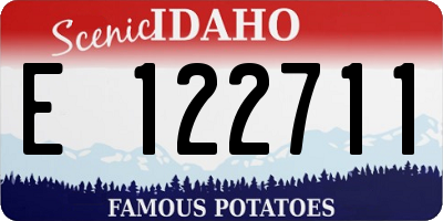 ID license plate E122711
