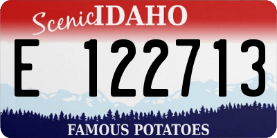 ID license plate E122713
