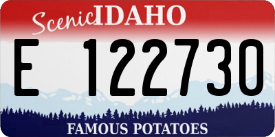 ID license plate E122730