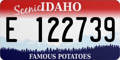 ID license plate E122739
