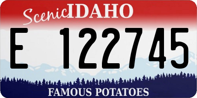 ID license plate E122745