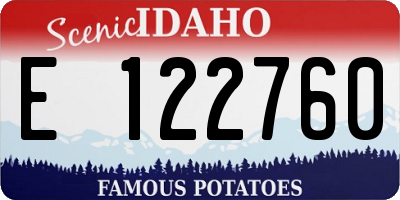 ID license plate E122760