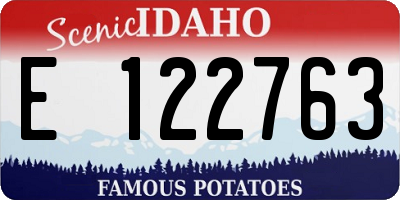 ID license plate E122763